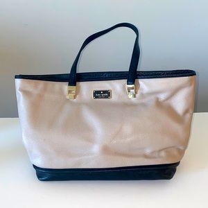 Tan and Black Kate Spade Tote Bag